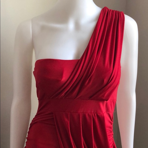 ❌donated: Red One Shoulder Bodycon Dress - Picture 2 of 8